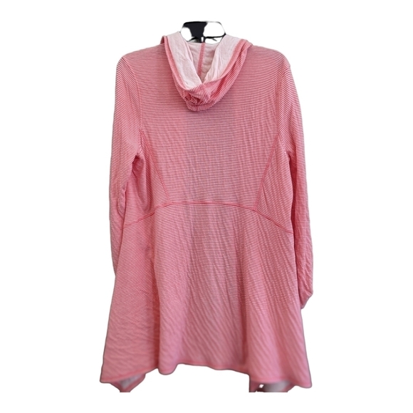 Democracy orange and white hooded coverup,size Large EUC - Picture 2 of 4